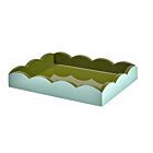 Addison Ross Scallop Tray Eau De Nil & Khaki Small