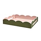 Addison Ross Scallop Tray Khaki & Pink