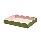 Addison Ross Scallop Tray Khaki & Pink Small