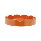 Addison Ross Scallop Round Tray Orange Small