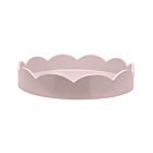 Addison Ross Scallop Round Tray Pale Pink Small