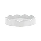 Addison Ross Scallop Round Tray White Small