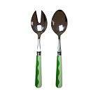 Addison Ross Wave Salad Servers Leaf & Apple Green