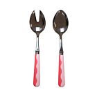 Addison Ross Wave Salad Servers Watermelon & Pink