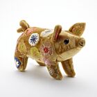 Anke Drechsel Silk Velvet Animal Piglet Antique Gold