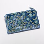 Anke Drechsel Silk Velvet Clutch Bag Small Riviera Blue