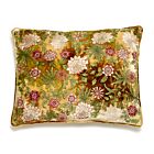 Anke Drechsel Silk Velvet Pillow Bouquet Shaded Yellow 16x20"