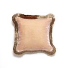 Anke Drechsel Silk Velvet Pillow with Fringe 10.5"