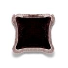 Anke Drechsel Silk Velvet Pillow with Fringe 10.5"
