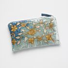 Anke Drechsel Silk Velvet Pouch Sona Shaded Indigo