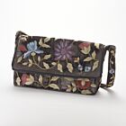 Anke Drechsel Silk Velvet Shoulder Bag Purse Graphite