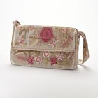 Anke Drechsel Silk Velvet Shoulder Bag Purse Oyster