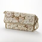 Anke Drechsel Silk Velvet Shoulder Bag Purse Silver Green