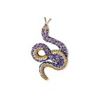 Artisan Brooch Pin Amethyst Snake