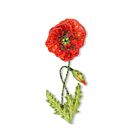 Artisan Brooch Pin Field Poppy
