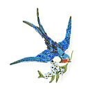 Artisan Brooch Pin Peace Swallow