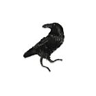 Artisan Brooch Pin Raven