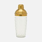 Artisan Glass Cocktail Shaker Antique Brass