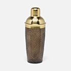 Artisan Glass Cocktail Shaker Smoke & Gold