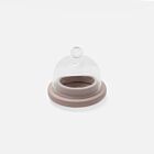 Artisan Glass & Salt Glaze Pink Butter Dish