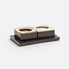 Artisan Horn Pinch Bowl Natural & Black