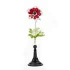  Artisan Metal Flower Big Red & White Anemone