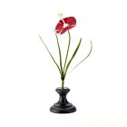 Artisan Metal Flower Corn Poppy Red Small