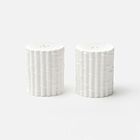 Artisan Porcelain White Salt & Pepper Shakers Large