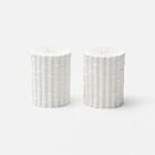 Artisan Porcelain White Salt & Pepper Shakers