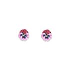 Artisan Post Earrings Rose Pansy