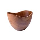 Artisan Teakwood Curved Lip Wooden Bowl
