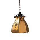 Astier de Villatte Pendant Light Revolution Small with Gold Exterior