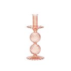 Kim Seybert Glass Candle Holder Bella Blush
