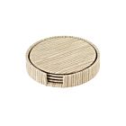 Bodrum Coaster Set/4 Grasscloth Latte
