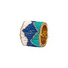 Bodrum Napkin Ring Harlequin Turquoise