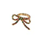 Bodrum Napkin Ring Holiday Christmas Bow