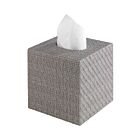 Bodrum Wicker Gray Tissue Box