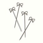 Bow Cocktail Pick Set/4 Silver