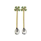 Brass & Stainless Steel Lucky Clover Teaspoon Set
