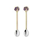 Brass & Stainless Steel Valery Violet Teaspoon Set