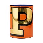 Bridie Hall Alphabet Pencil Cup P Orange
