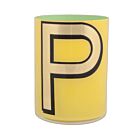 Bridie Hall Alphabet Pencil Cup P Primrose