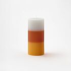 Candy Corn Pillar Candle Large