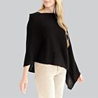Cashmere Dress Topper Poncho Ebony