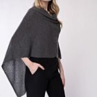 Cashmere Dress Topper Poncho Graphite