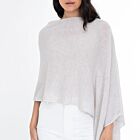 Cashmere Dress Topper Poncho Latte