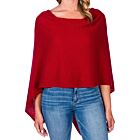 Cashmere Dress Topper Poncho Red Velvet