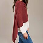 Cashmere Dress Topper Poncho Sangria