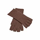 Cashmere Fingerless Gloves Mocha
