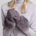 Cashmere Fox Cuff Gloves Portobello